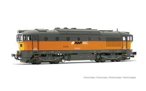 Rivarossi HR2928 AWT 4-achsige Diesellokomotive BR D753.7  orange/grau Ep.V-VI